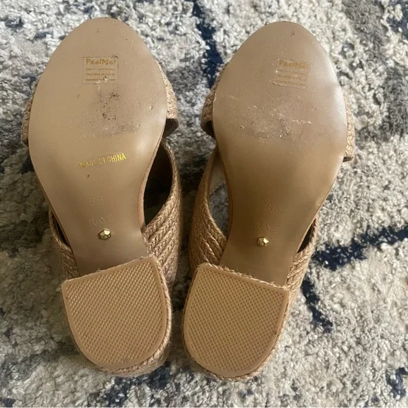 Raye Nix Heel In Natural Sandals Size 6.5 - Picture 13 of 13